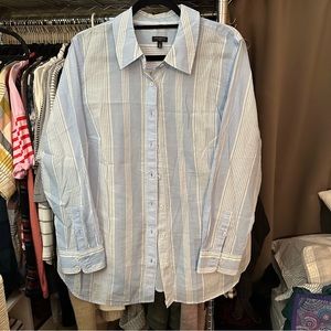 Talbots Lightweight Striped Button Down